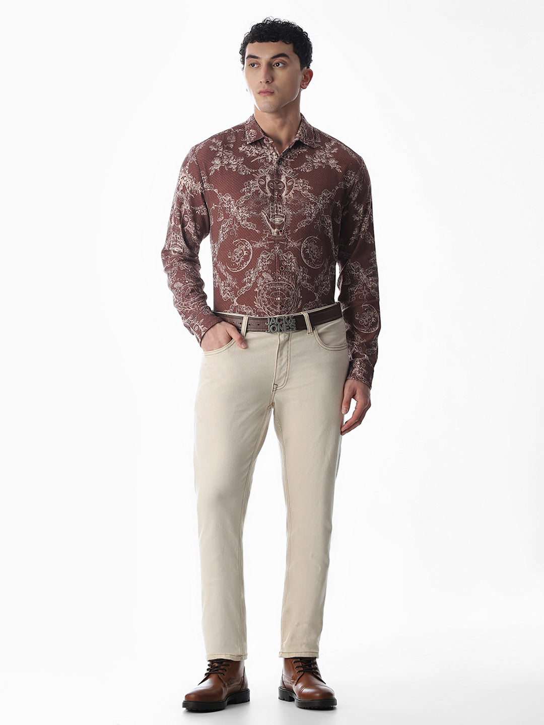 Cosmic Print Cotton Shirt