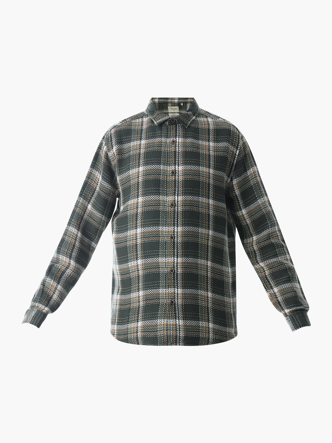 Dark Green Check Cotton Shirt