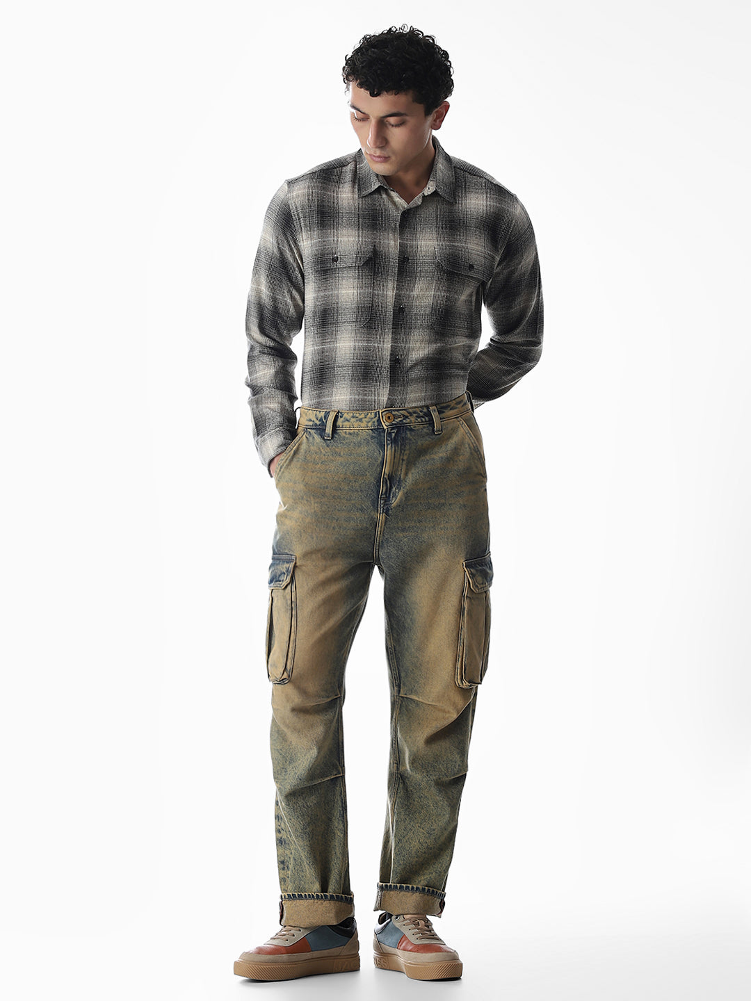 Black Check Cotton Shirt