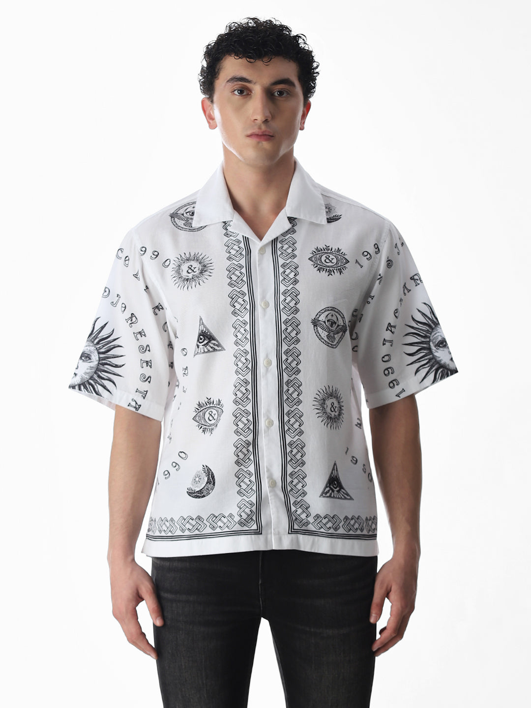 Printed Cotton Oversized Shirt