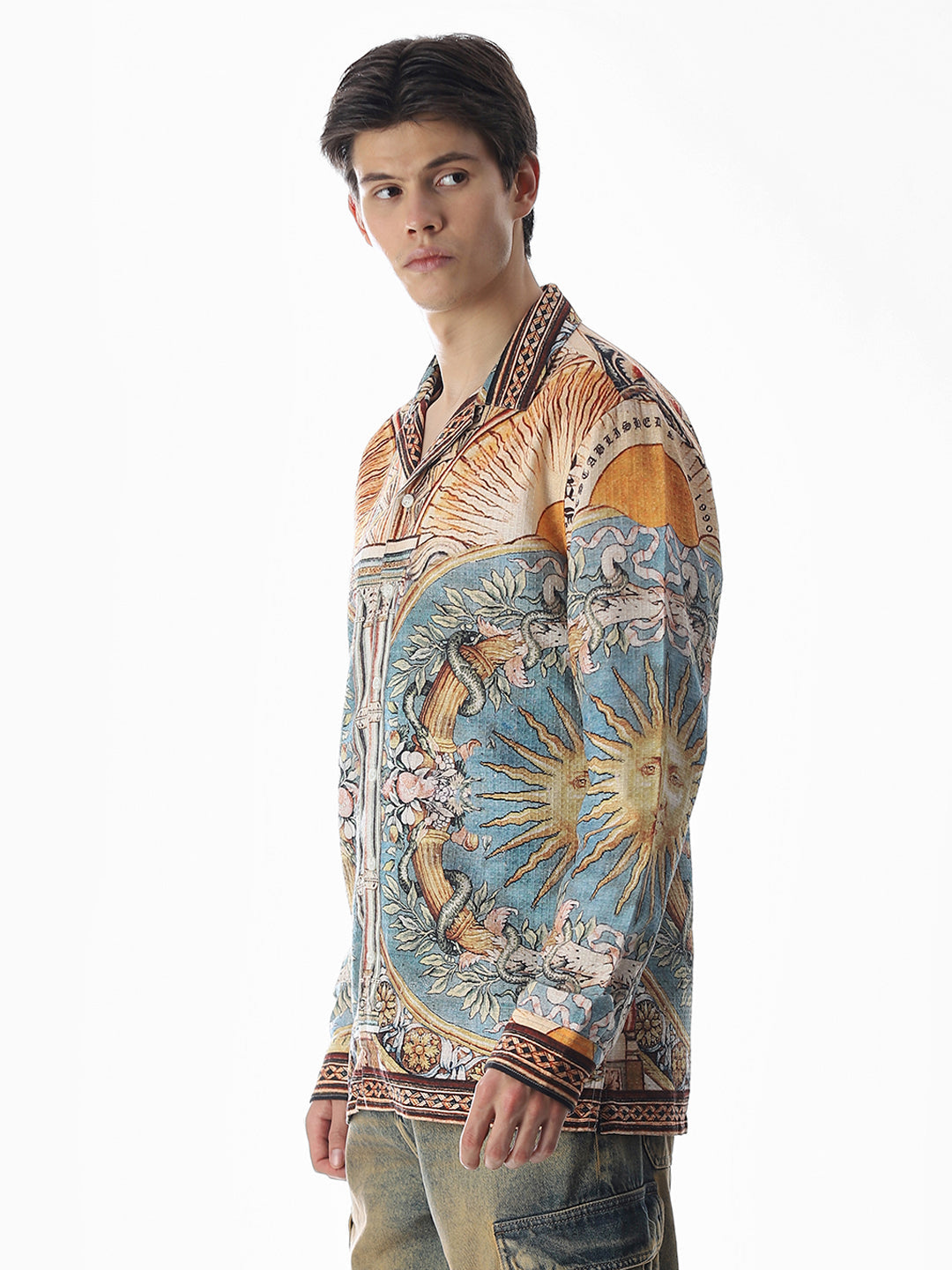Multi-Colour Printed Cotton Shirt