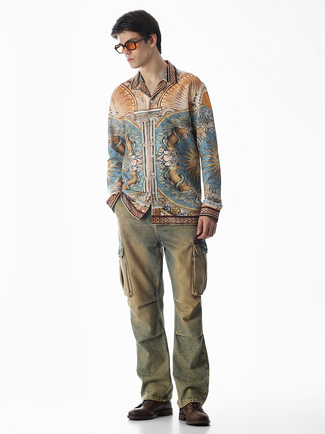 Multi-Colour Printed Cotton Shirt