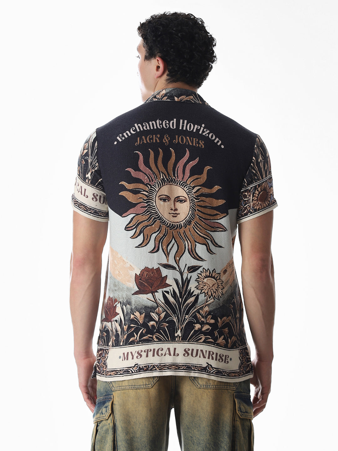 Black Printed Comfort Fit Shirt