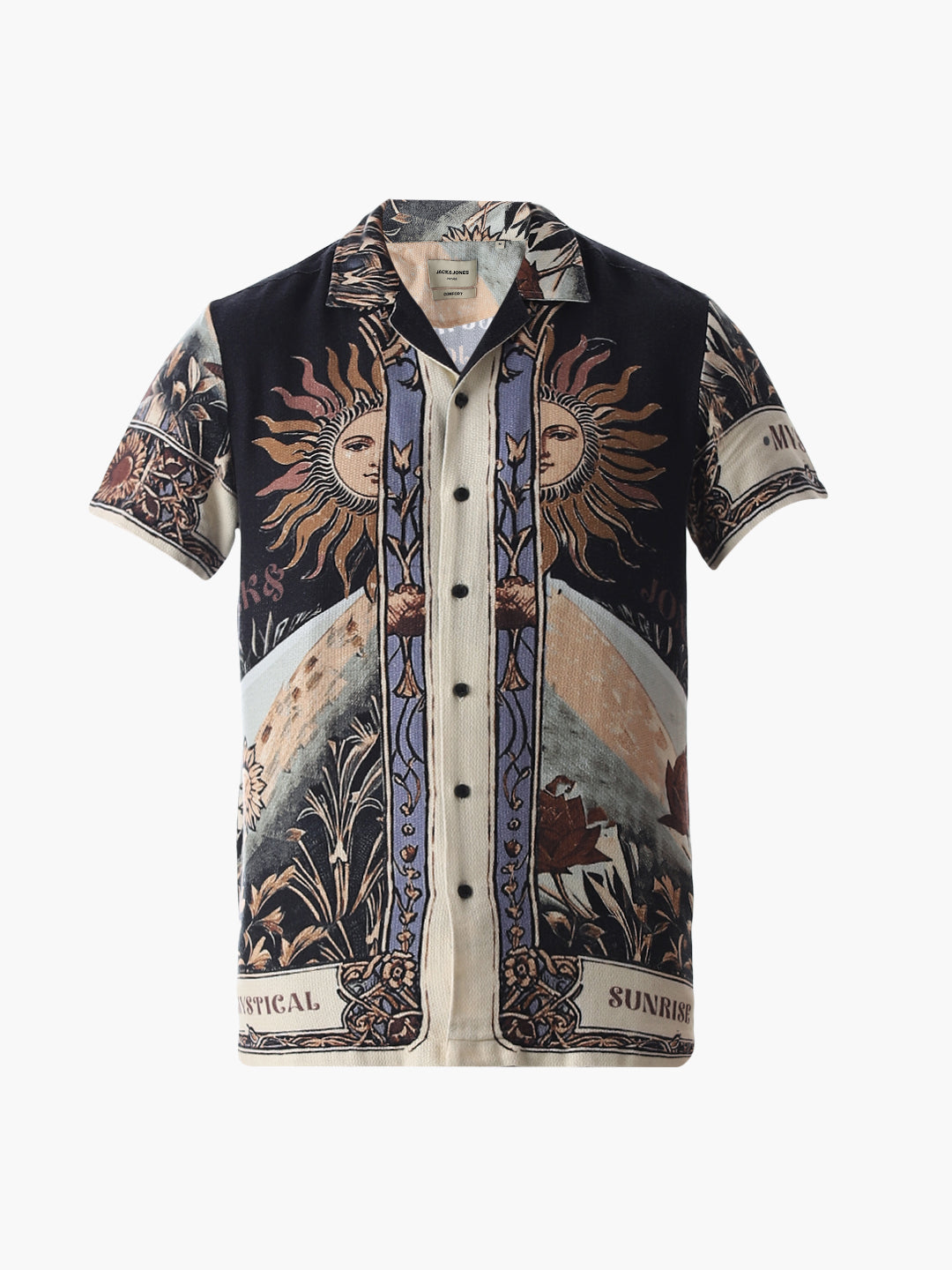 Black Printed Comfort Fit Shirt