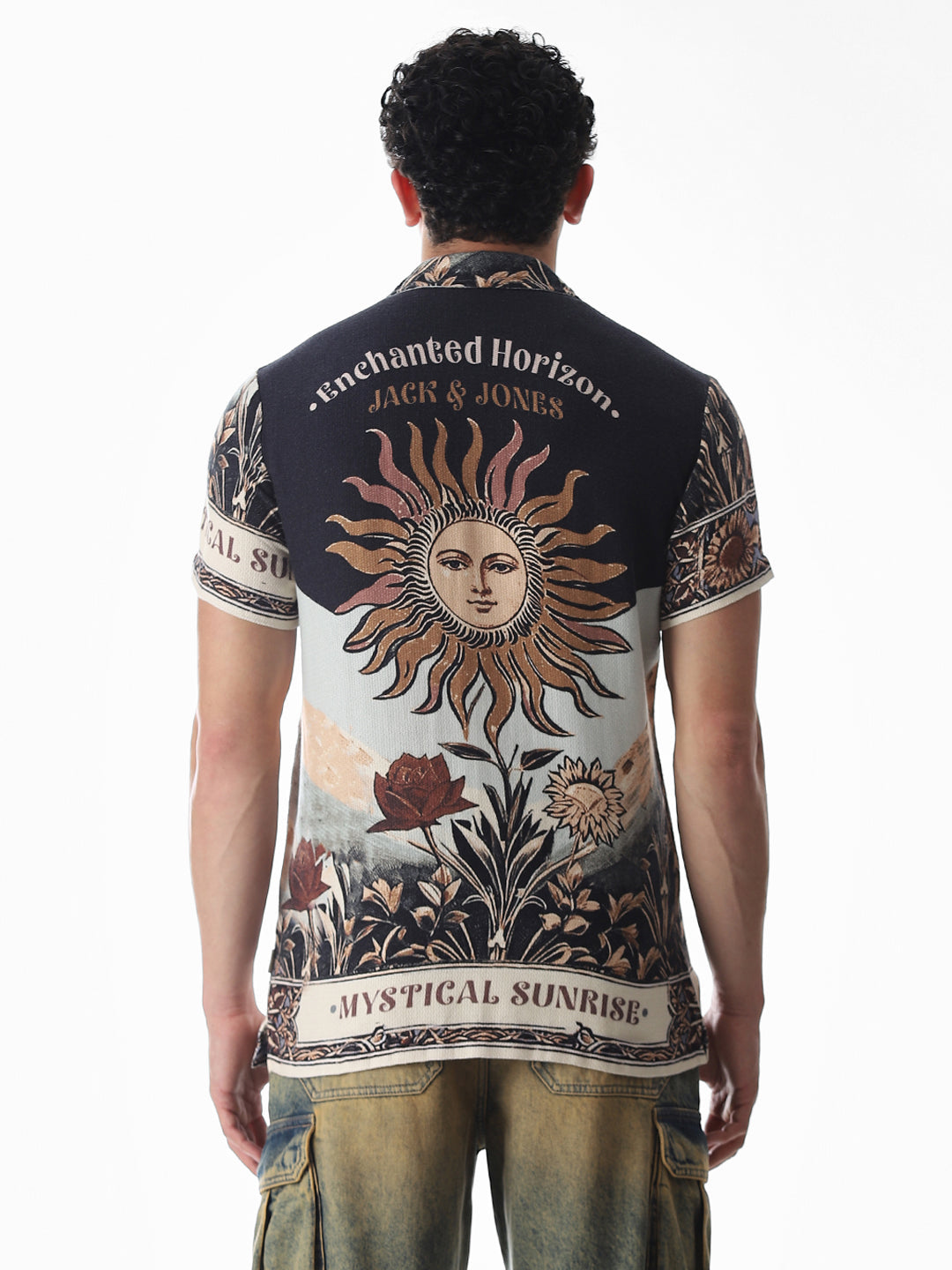 Black Printed Comfort Fit Shirt