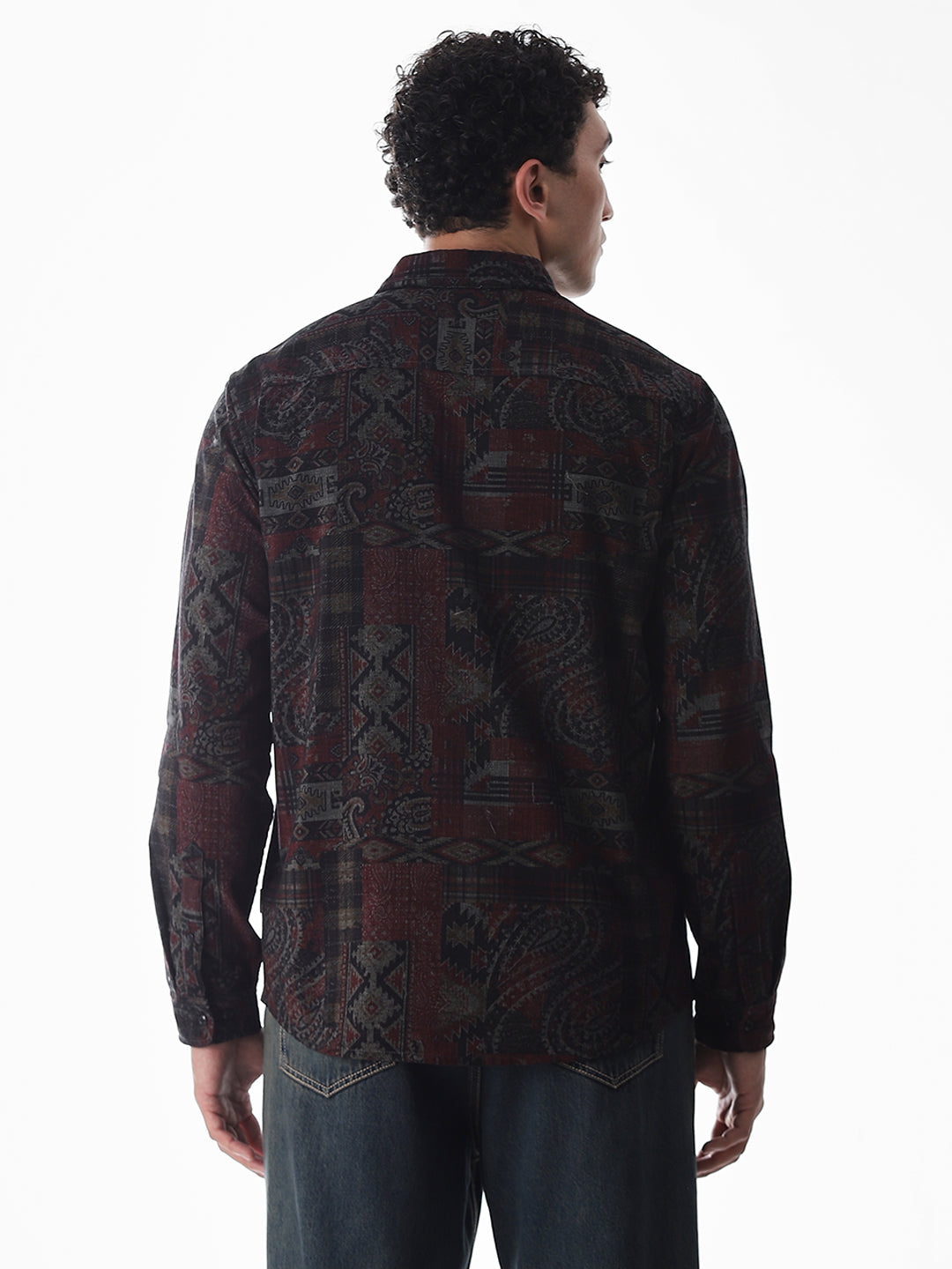 Maroon Printed Shirt