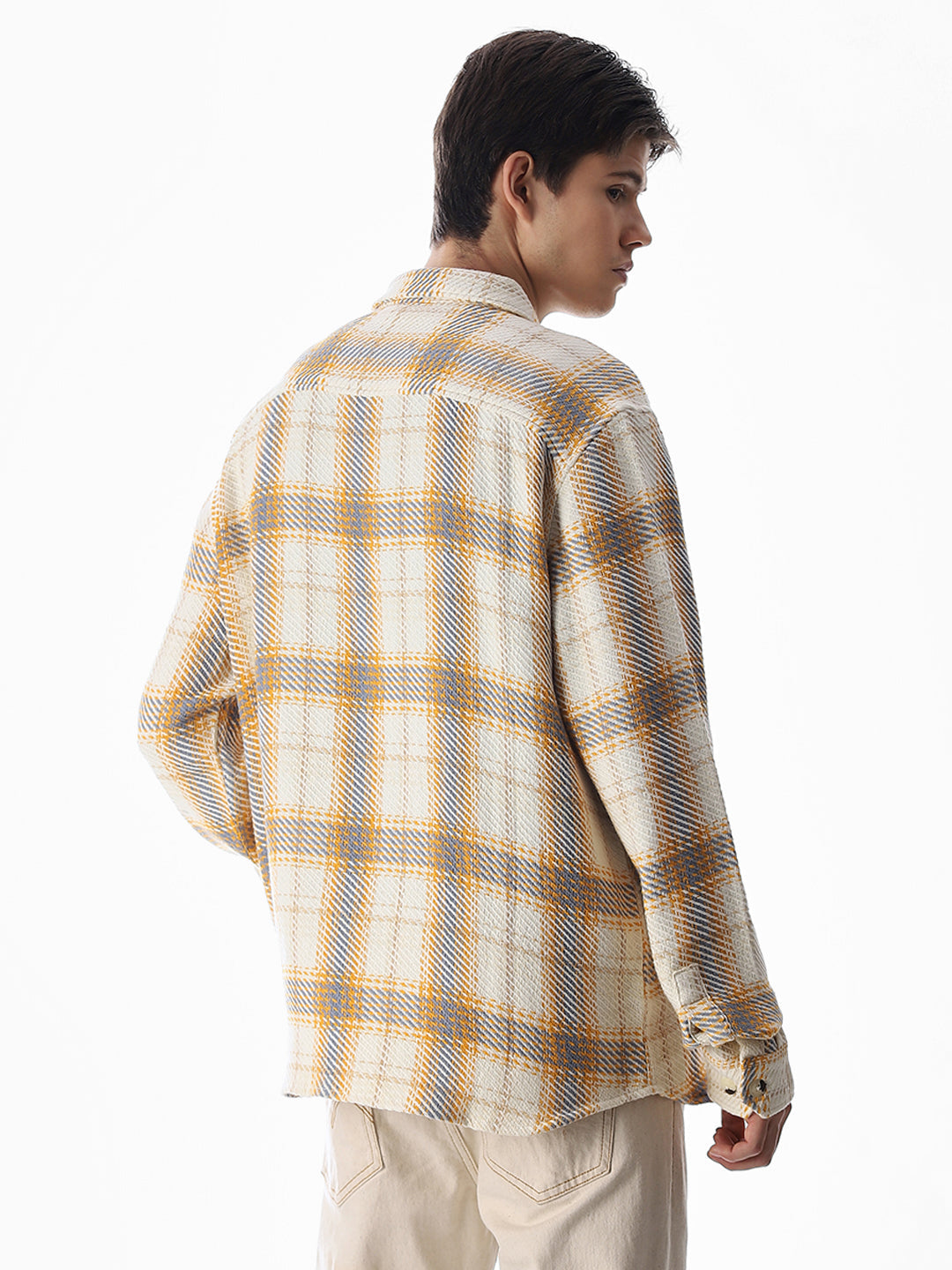Yellow Check Cotton Overshirt