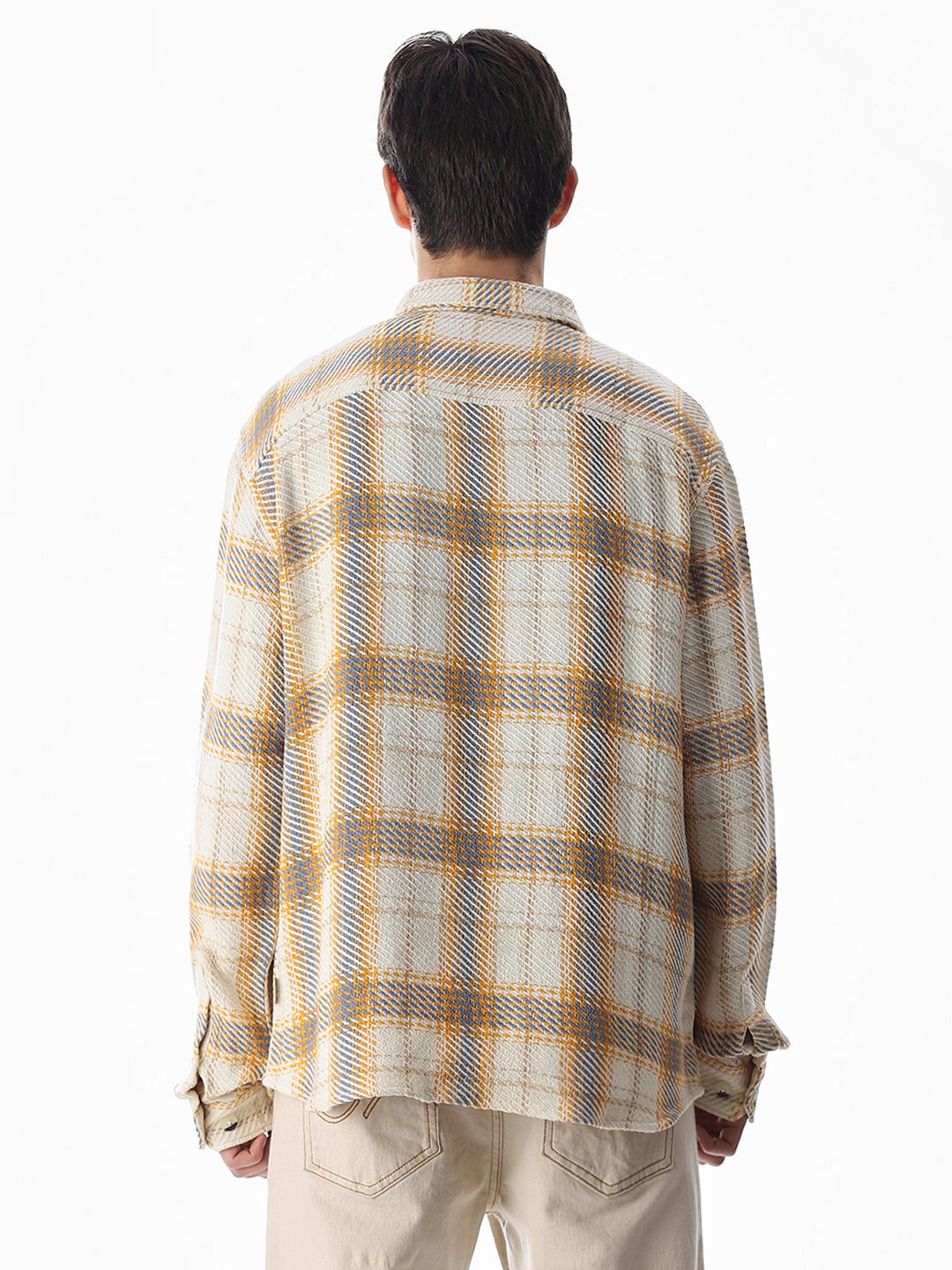 Yellow Check Cotton Overshirt