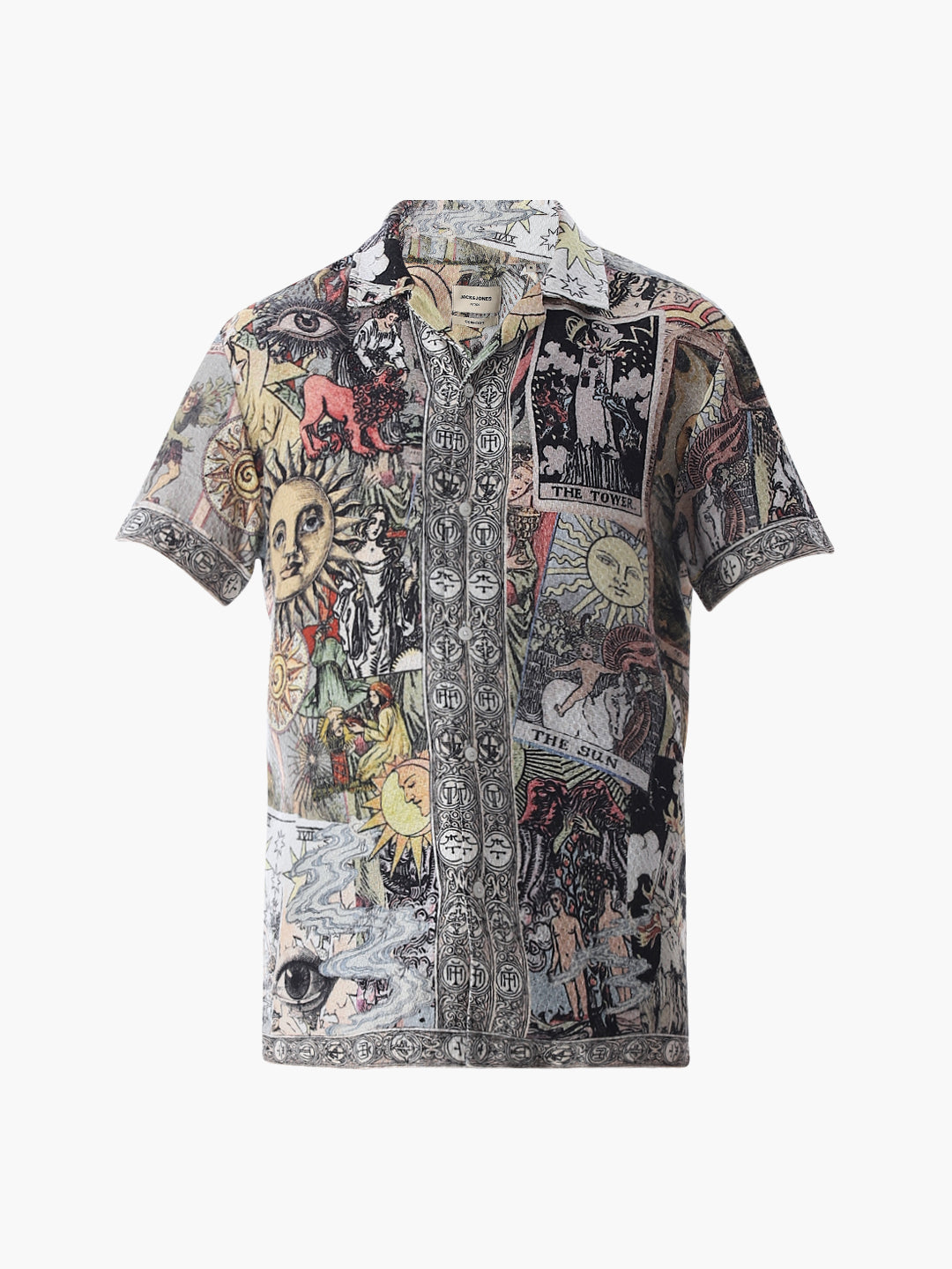 Multi-Colour Tarot Card Print Shirt