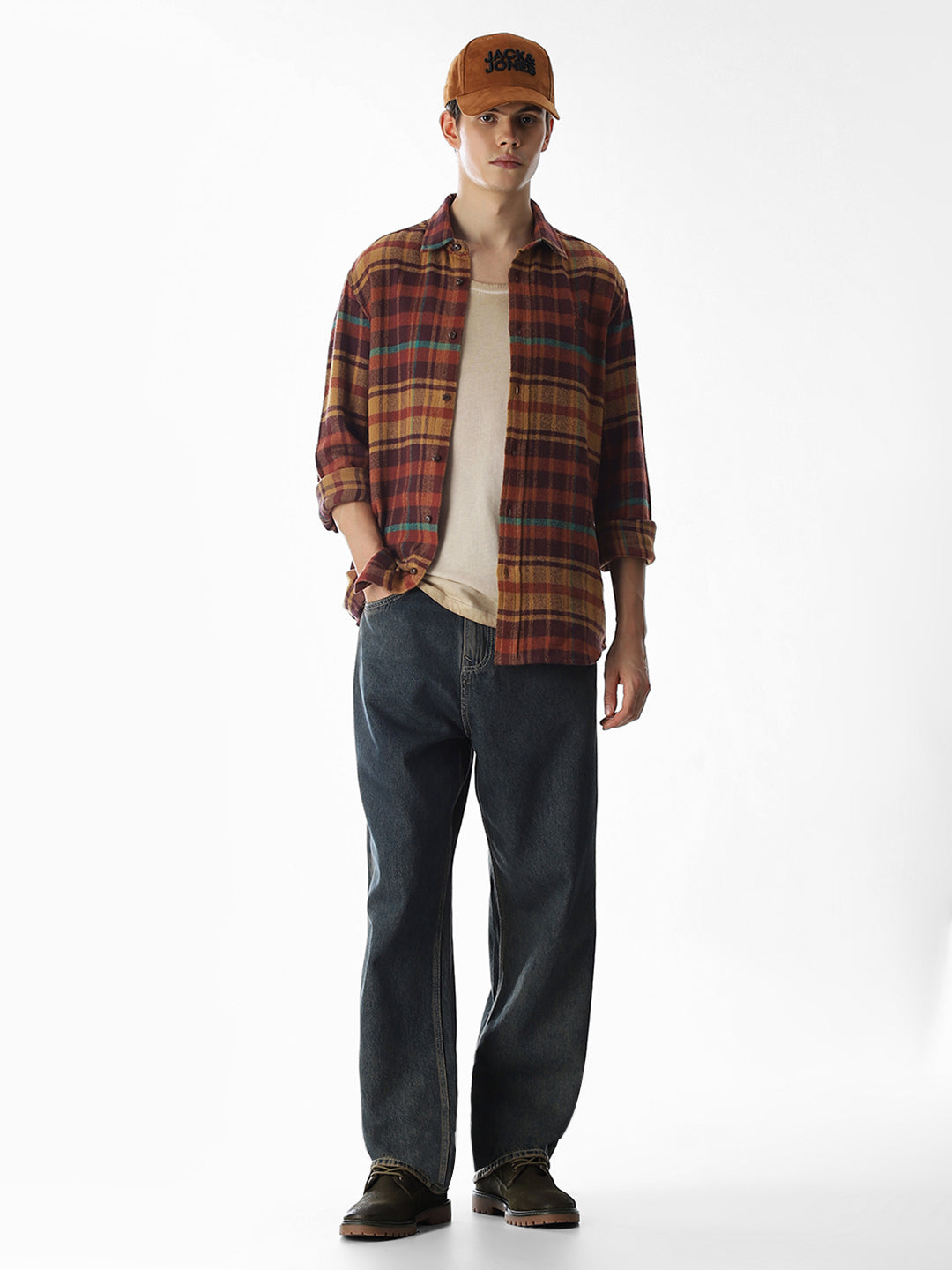 Red Check Cotton Shirt