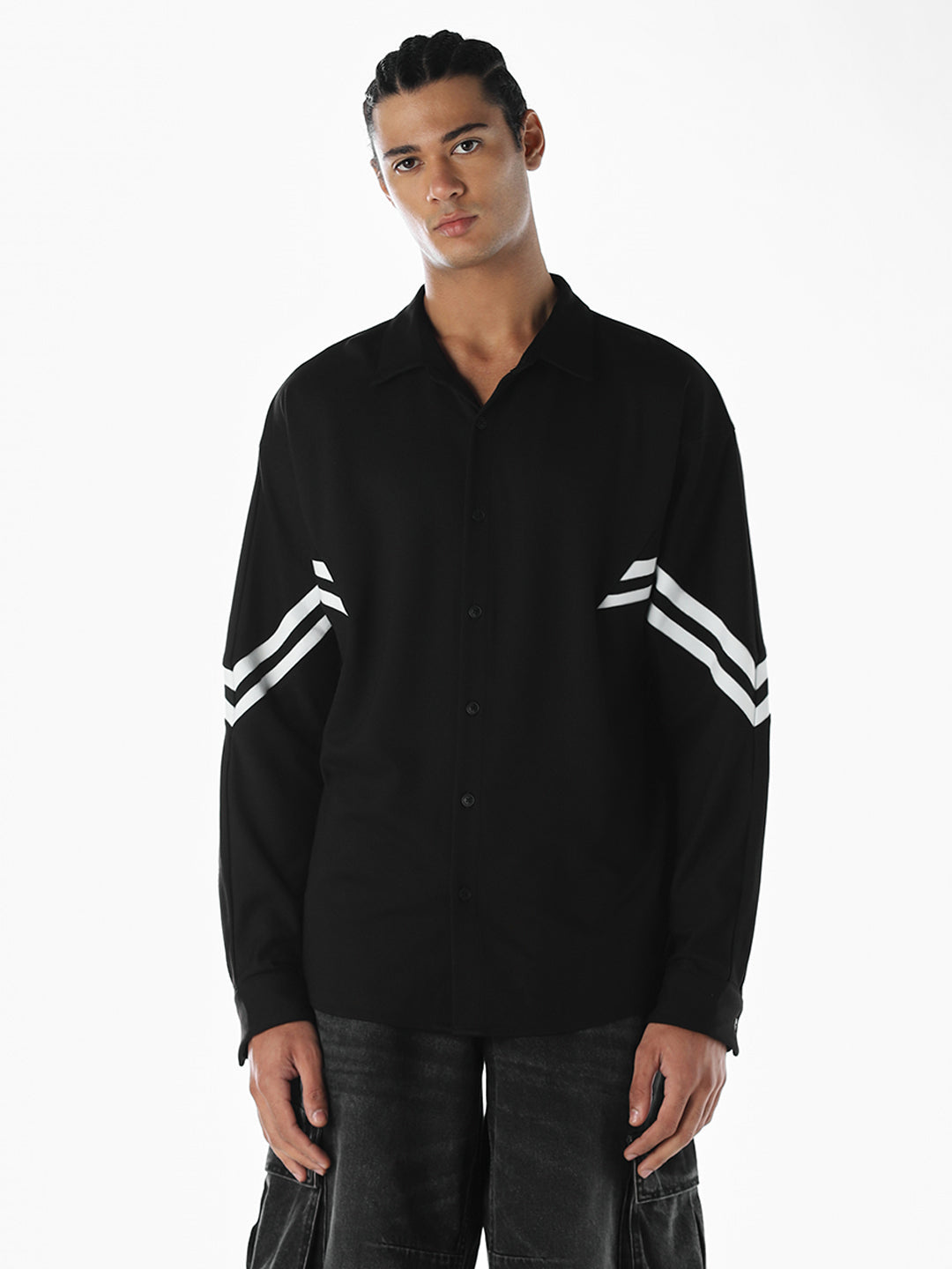 Printed Rayon Blend Knit Shirt