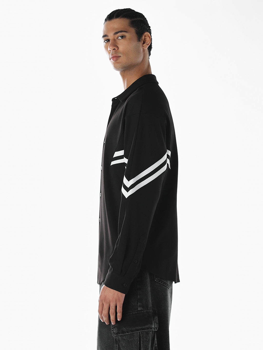 Printed Rayon Blend Knit Shirt