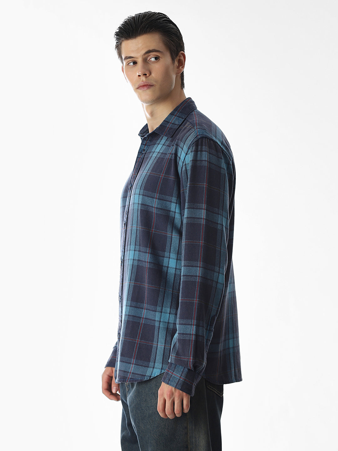 Red Check Cotton Shirt