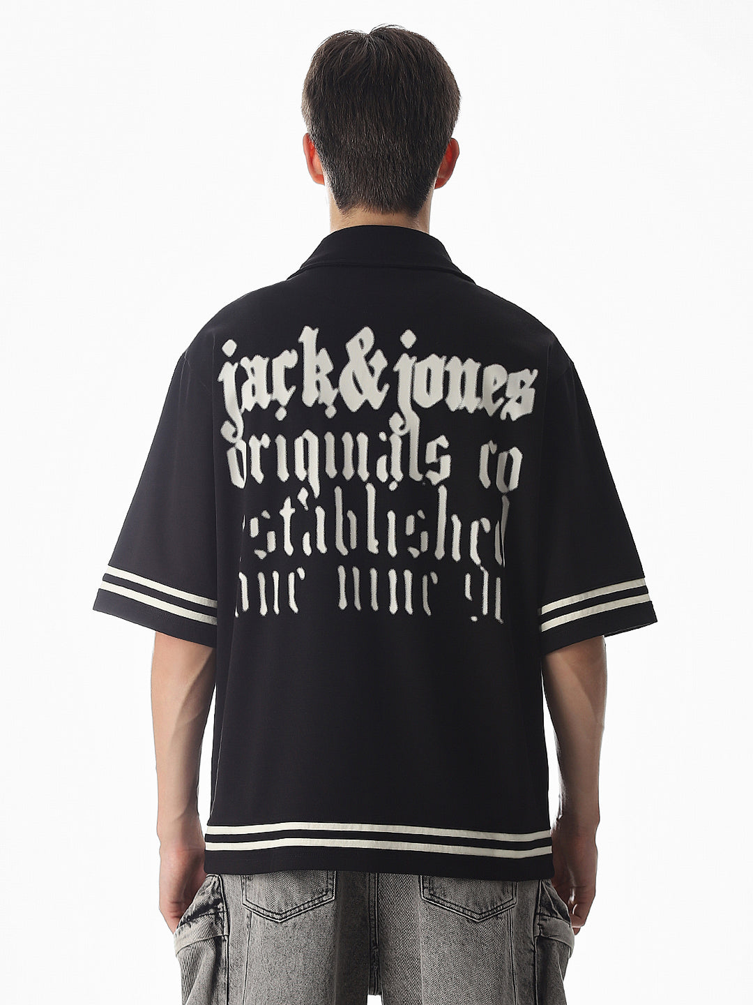 Black Knit Oversized Shirt