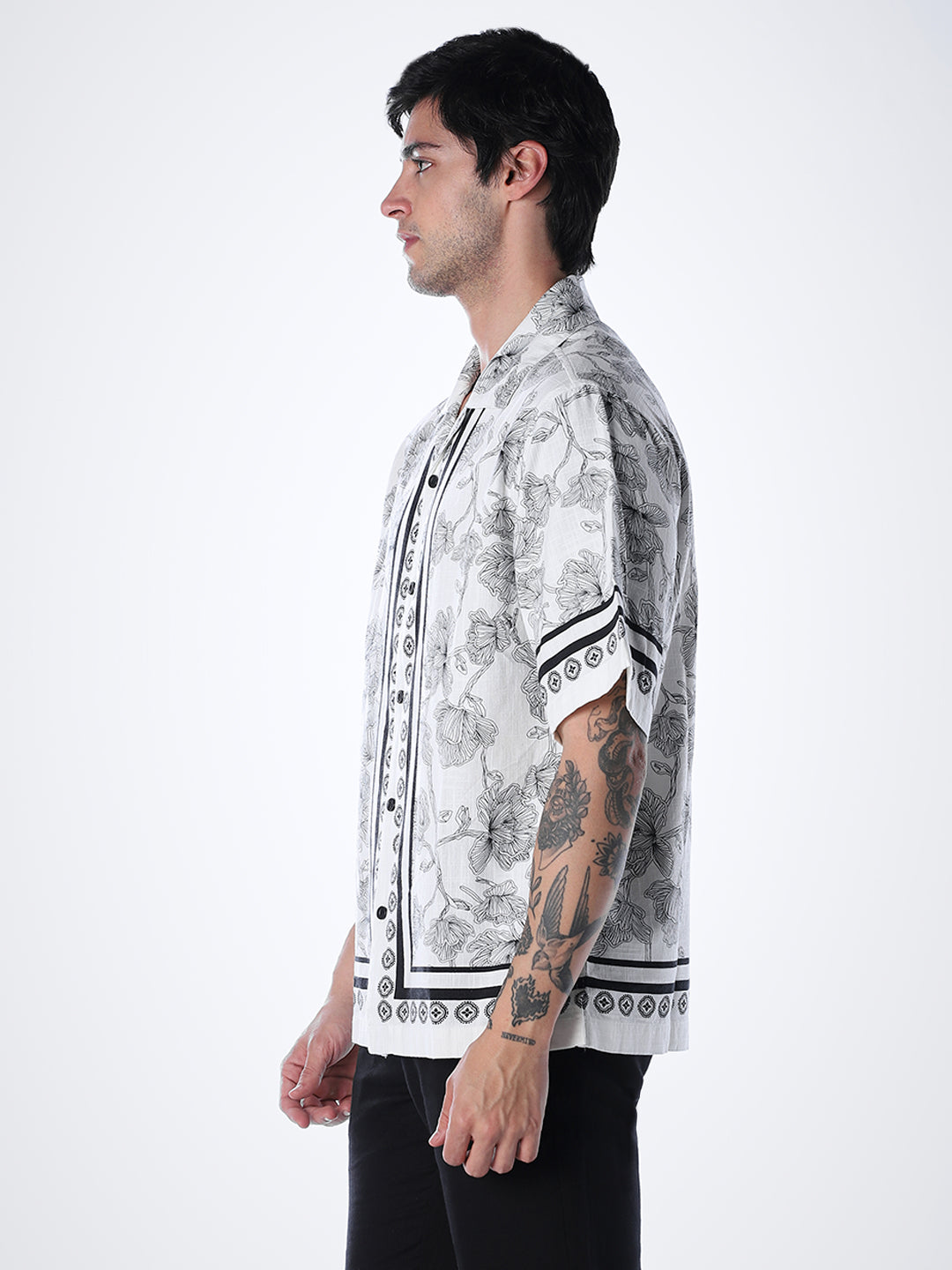 Floral Cotton Oversized Shirt