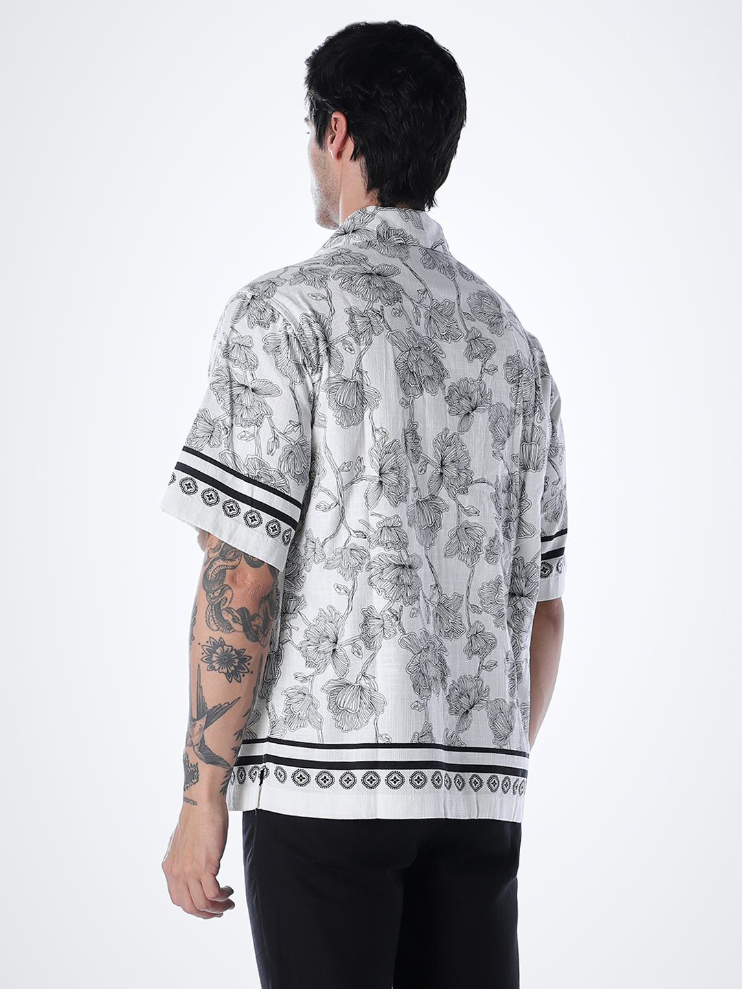 Floral Cotton Oversized Shirt