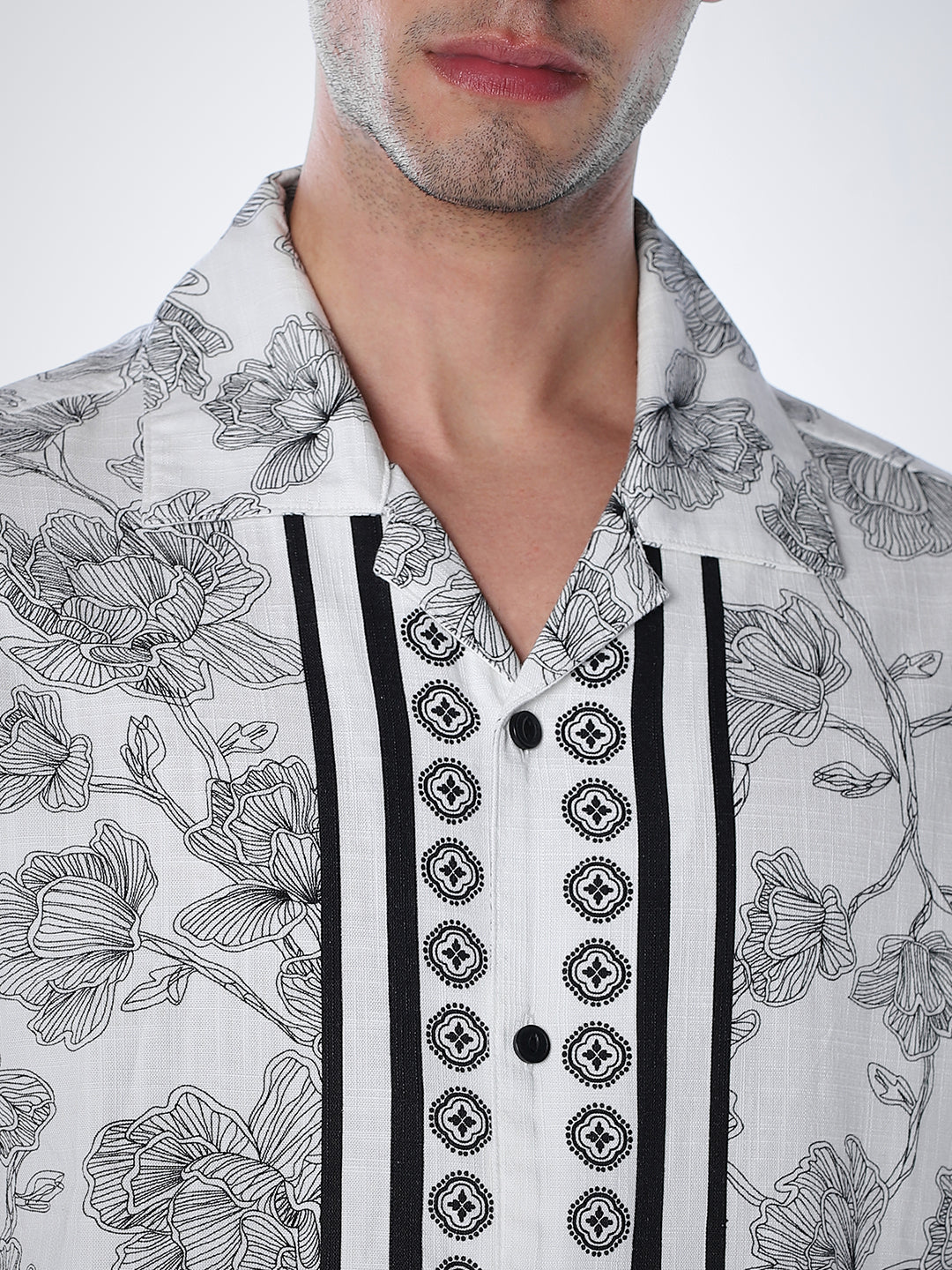 Floral Cotton Oversized Shirt