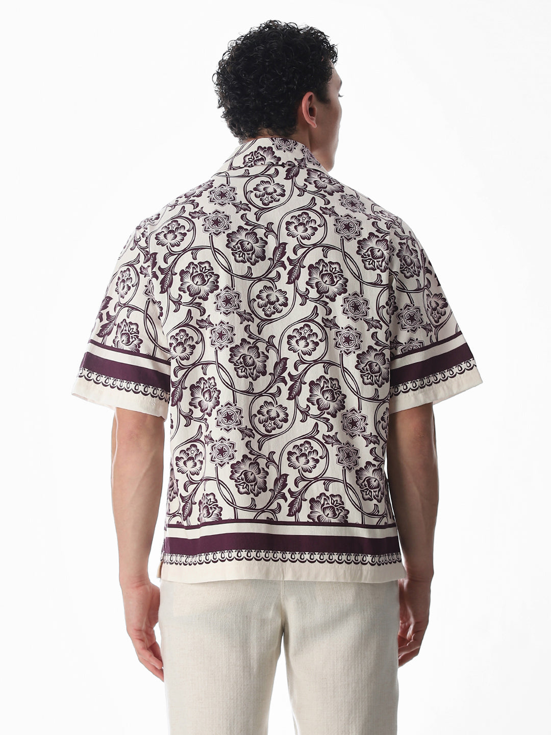 Printed Drop Shoulder Oversized Shirt