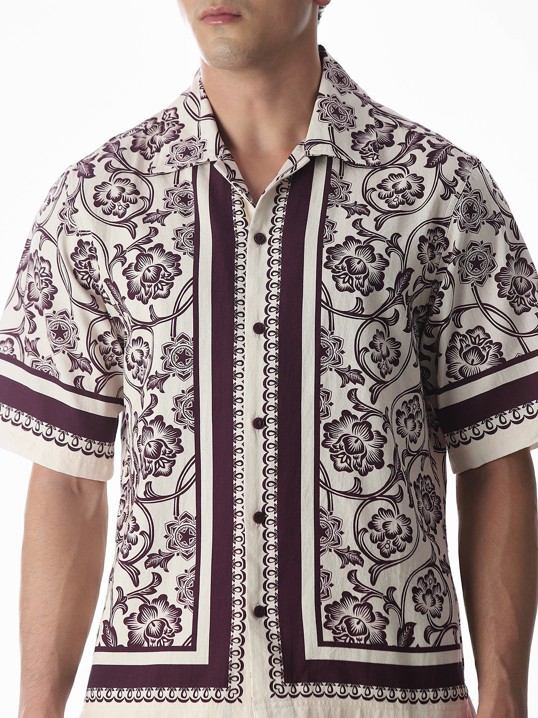 Printed Drop Shoulder Oversized Shirt