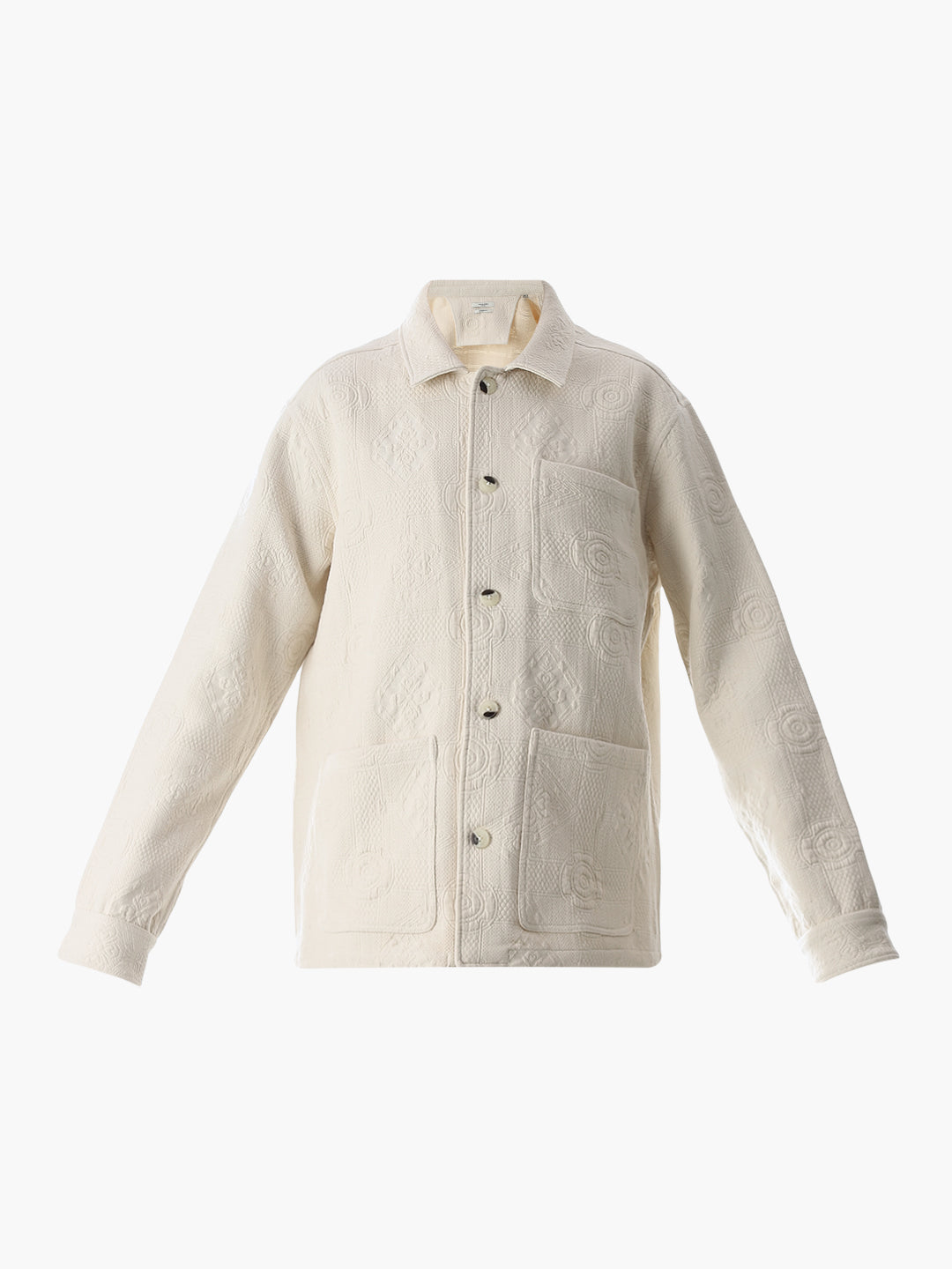 Off-White Cotton Front-open Overshirt
