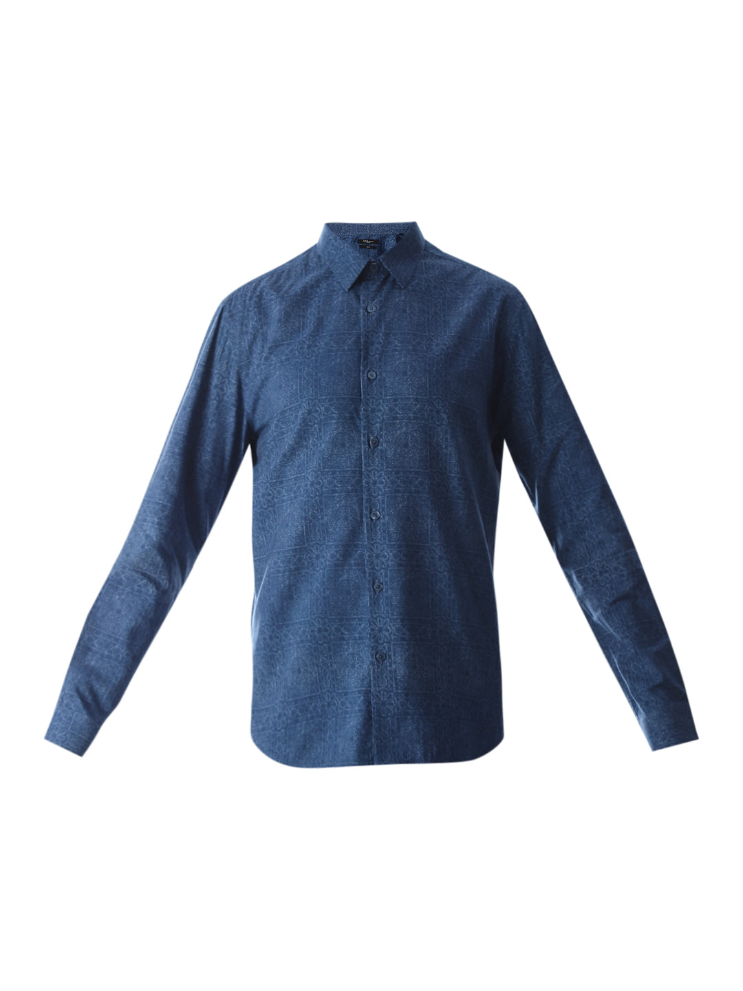 Blue Printed Cotton Shirt