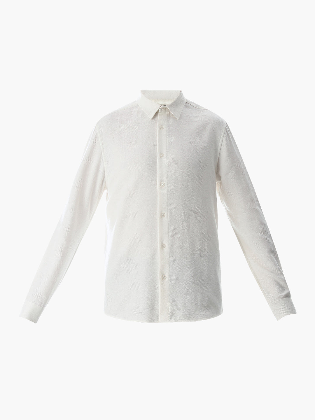 White Cotton Slim Fit Shirt