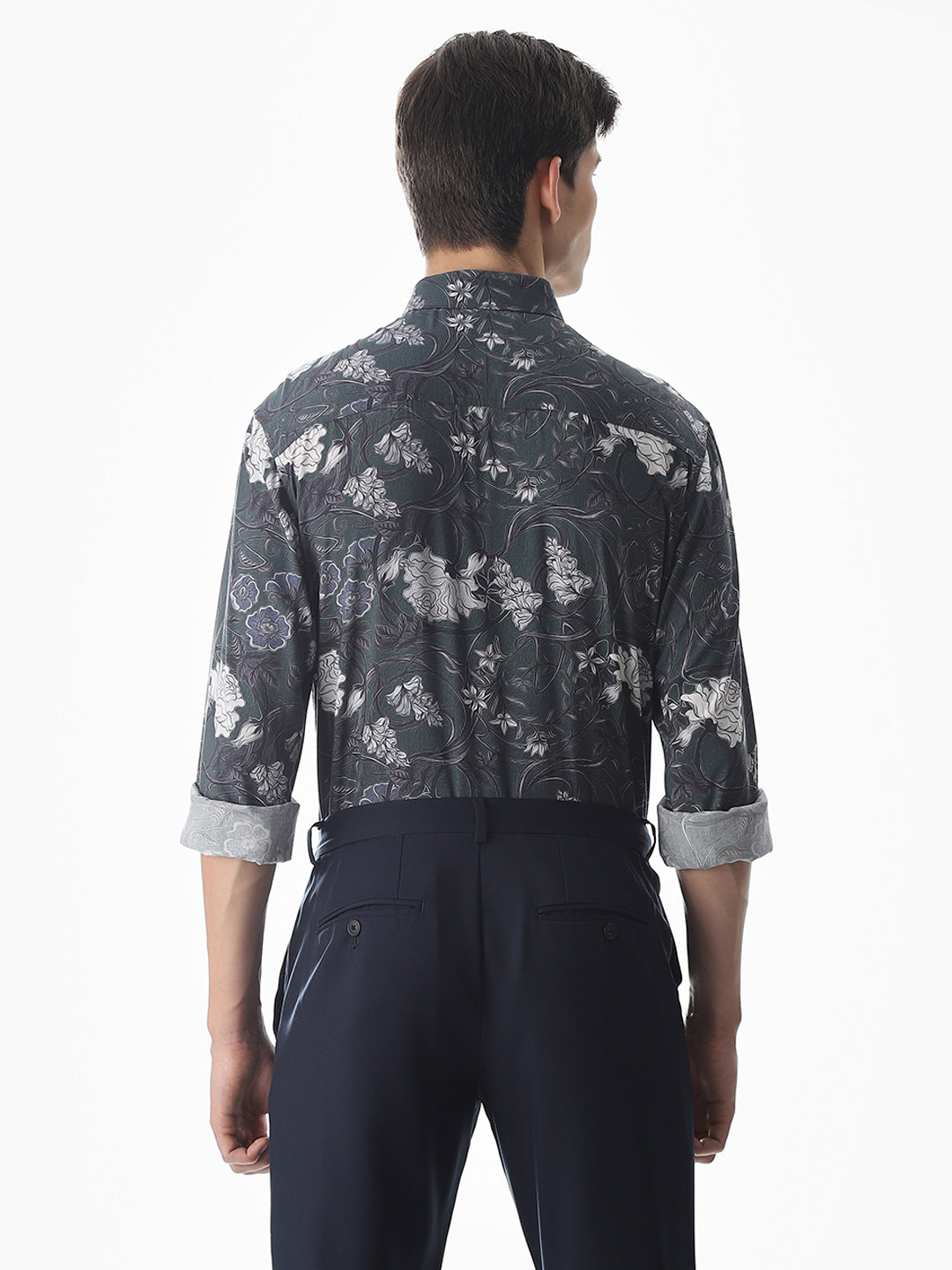 Green Printed Cotton Shirt