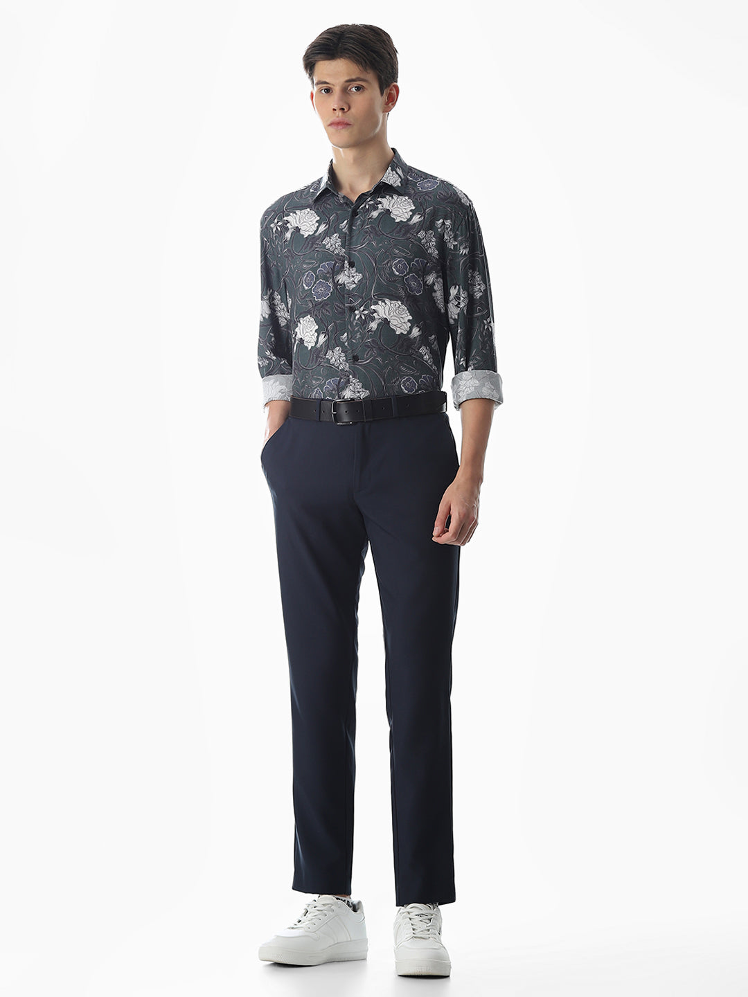 Green Printed Cotton Shirt