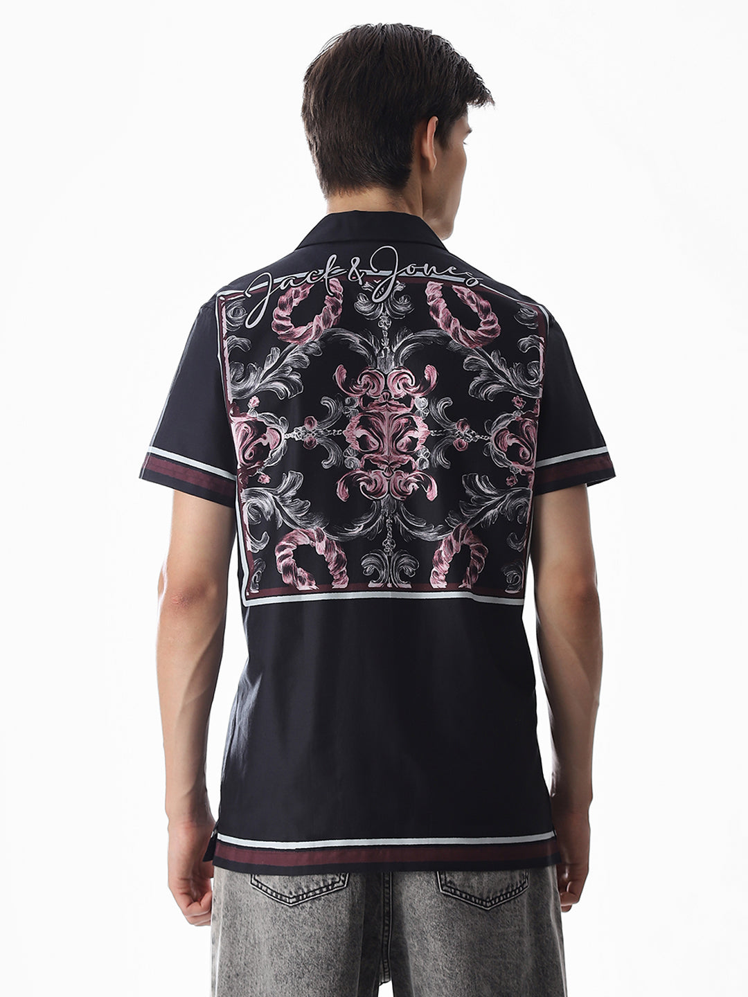 Black Resort Collar Comfort Fit Shirt