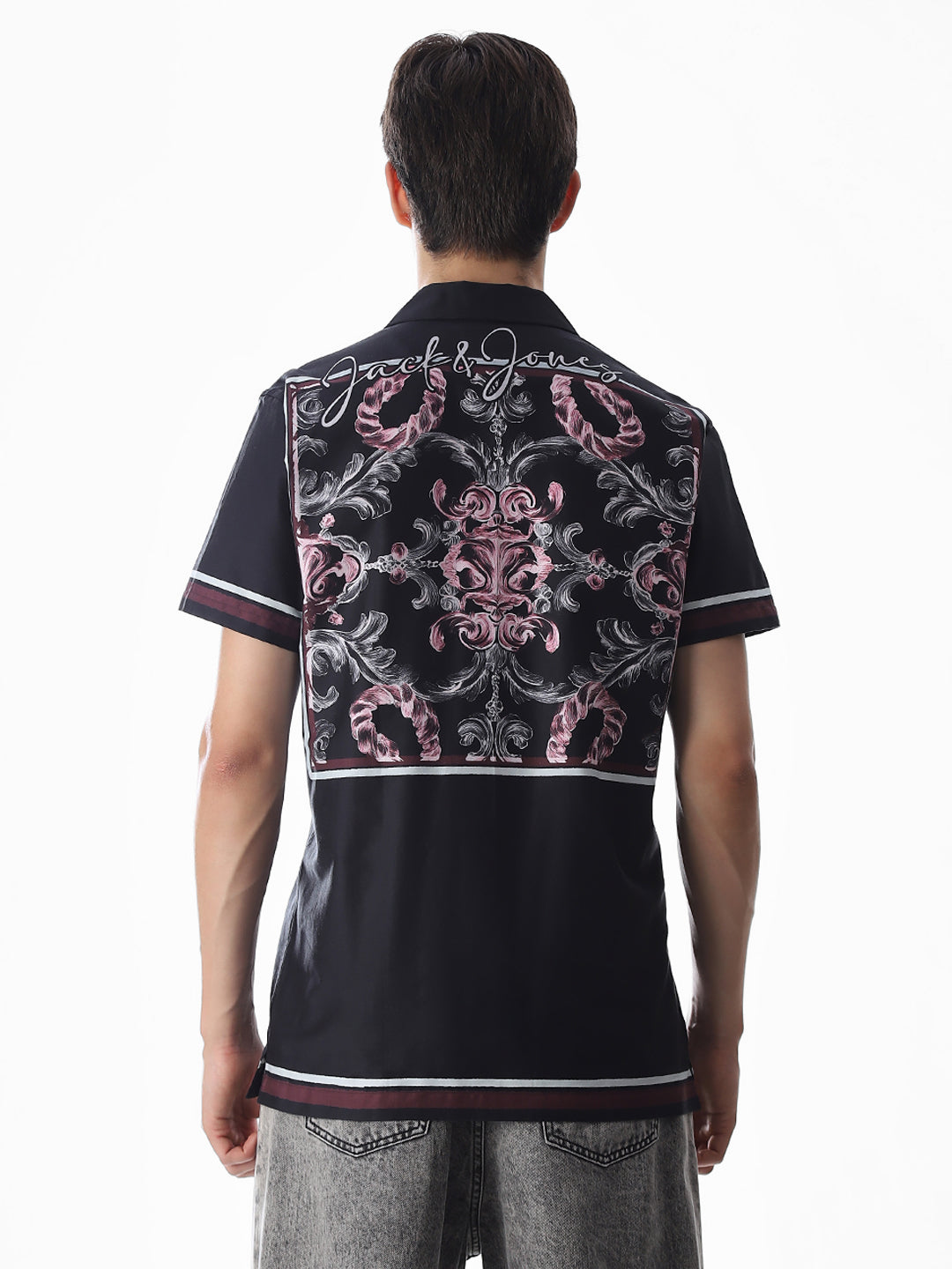 Black Resort Collar Comfort Fit Shirt