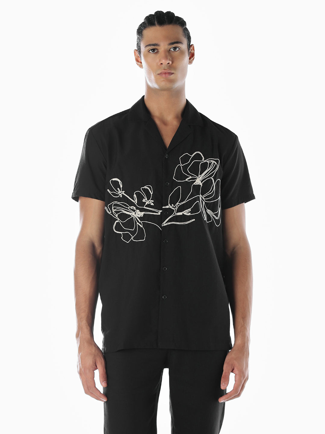 Embroidered Short Sleeves Shirt