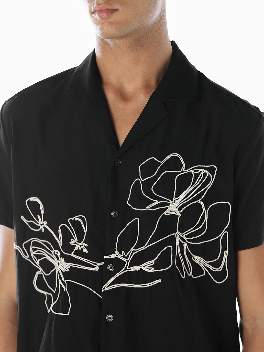 Embroidered Short Sleeves Shirt
