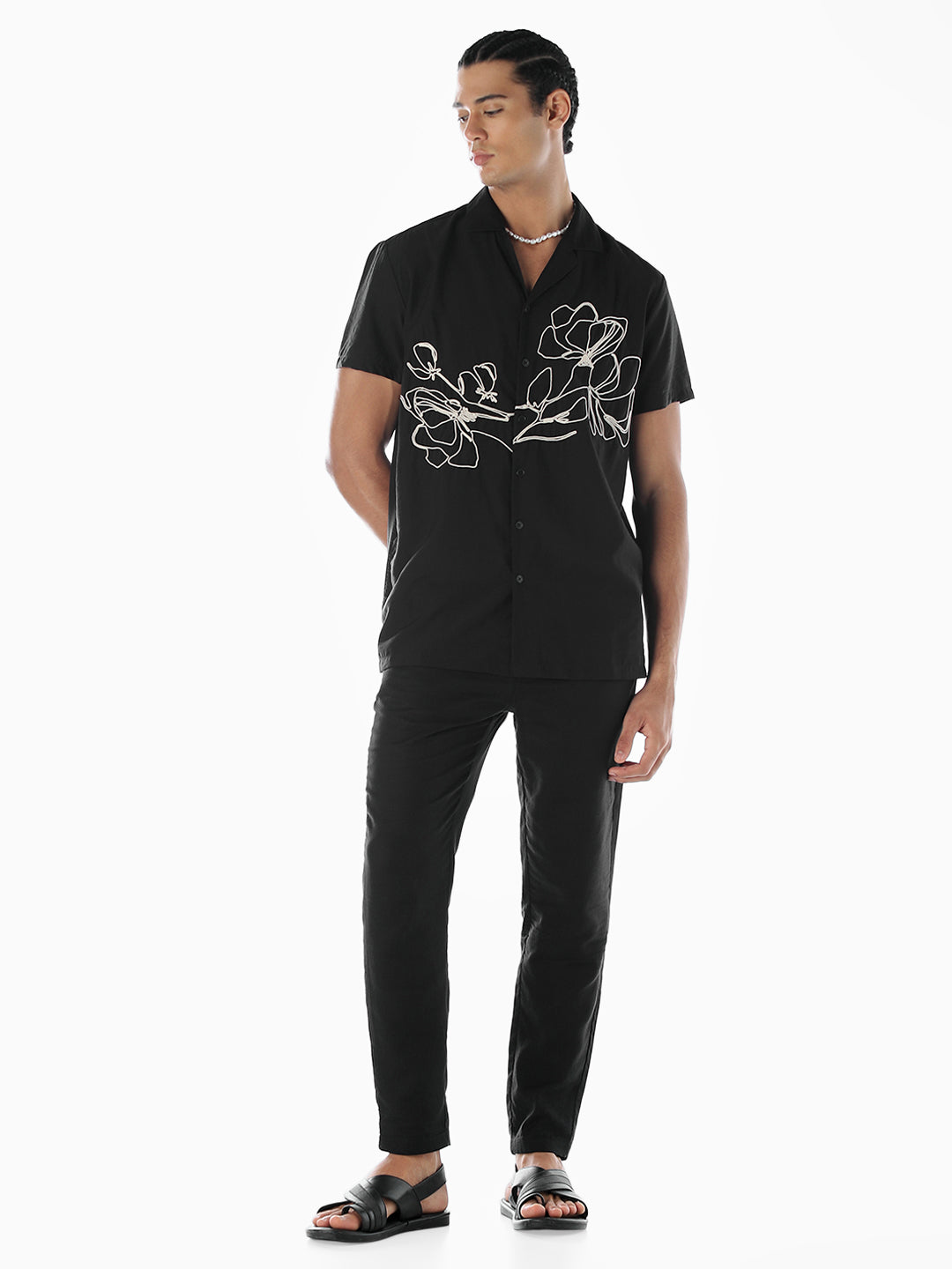 Embroidered Short Sleeves Shirt