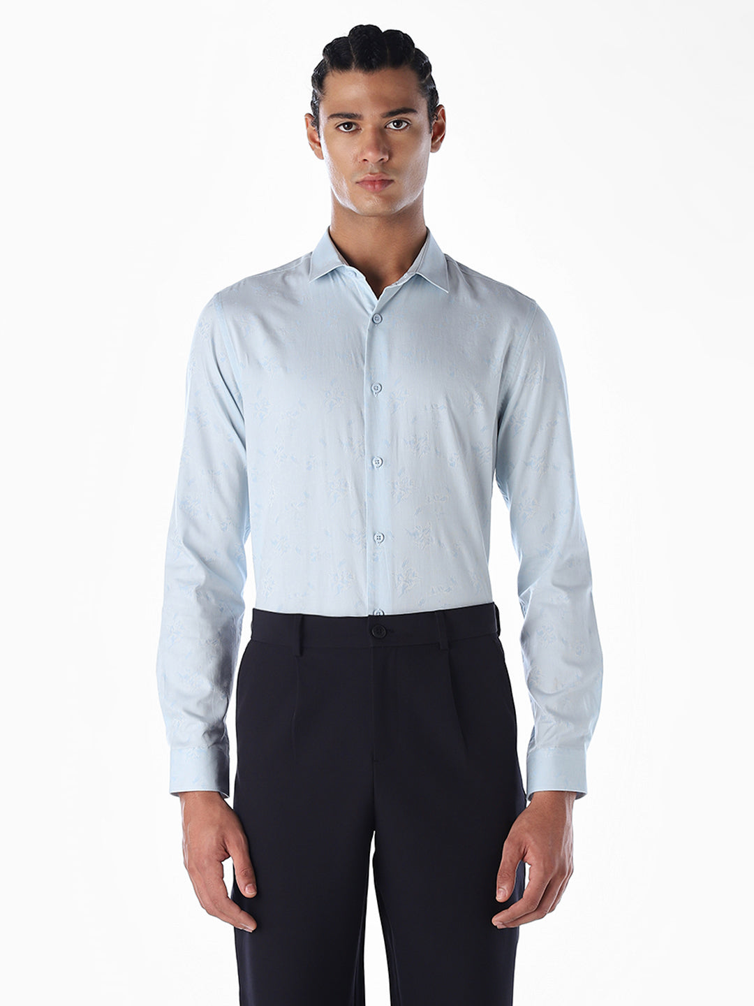 Floral Dobby Slim Fit Shirt