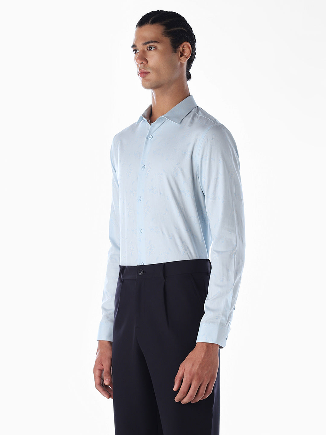 Floral Dobby Slim Fit Shirt