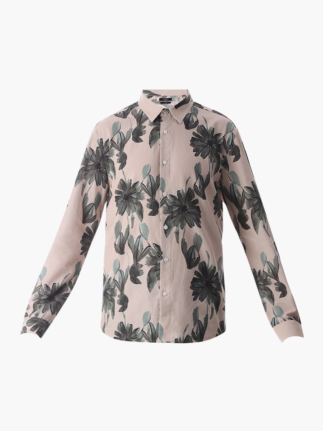 Olive Cotton Slim Fit Shirt