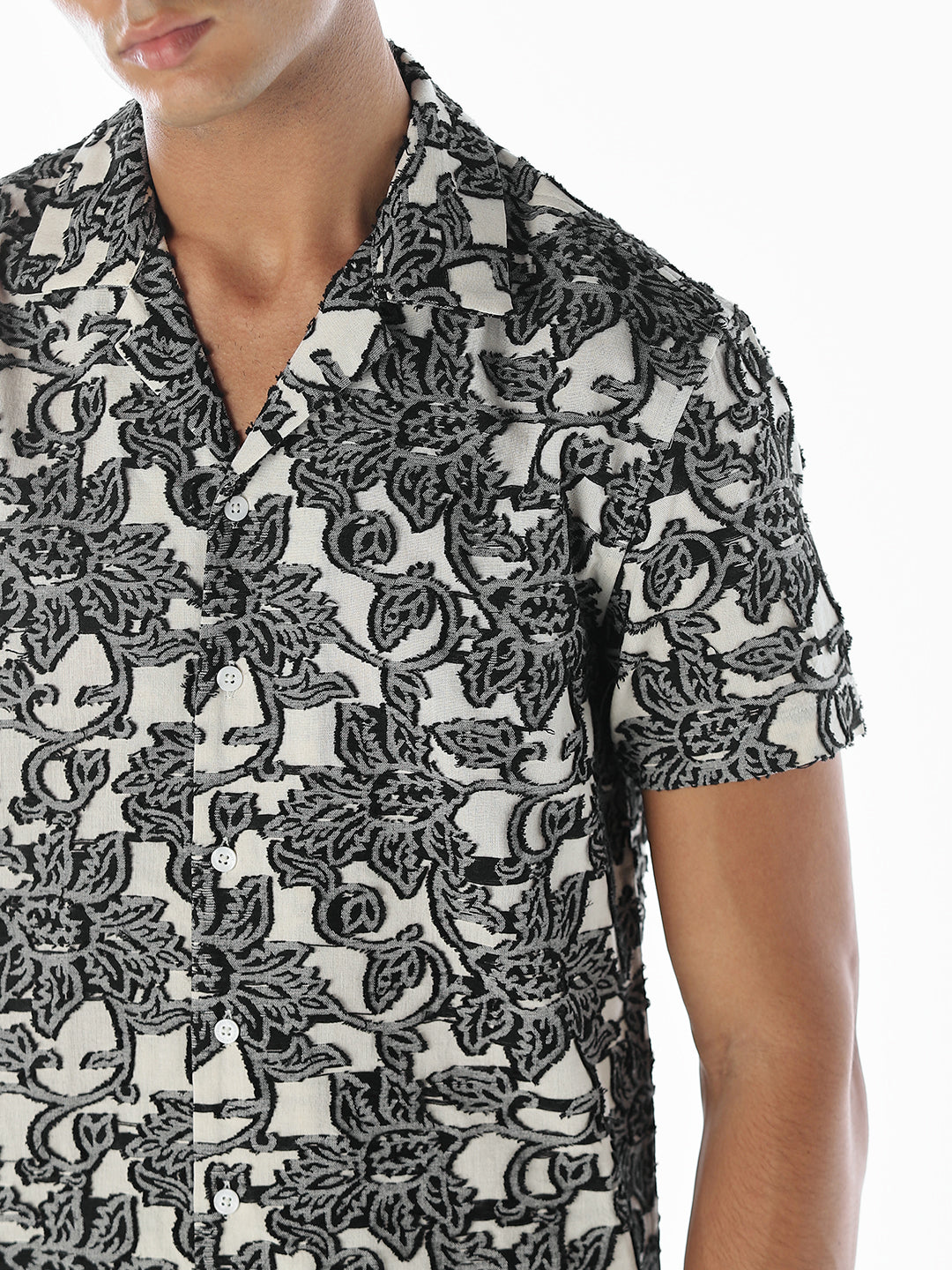 Jacquard Printed Comfort Fit Shirt
