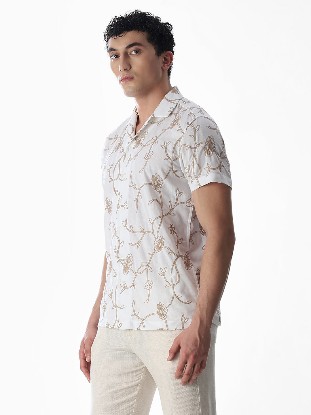 Embroidered Cotton Comfort Fit Shirt