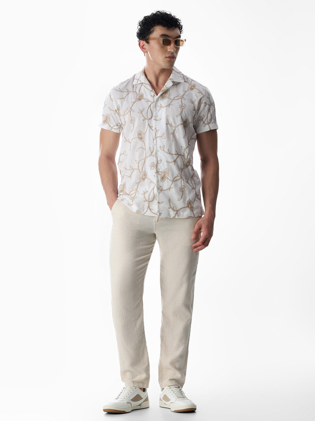 Embroidered Cotton Comfort Fit Shirt