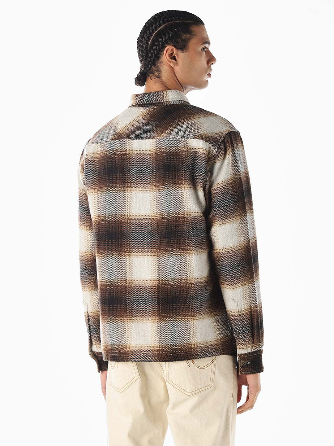 Check Oversized Cotton Shirt