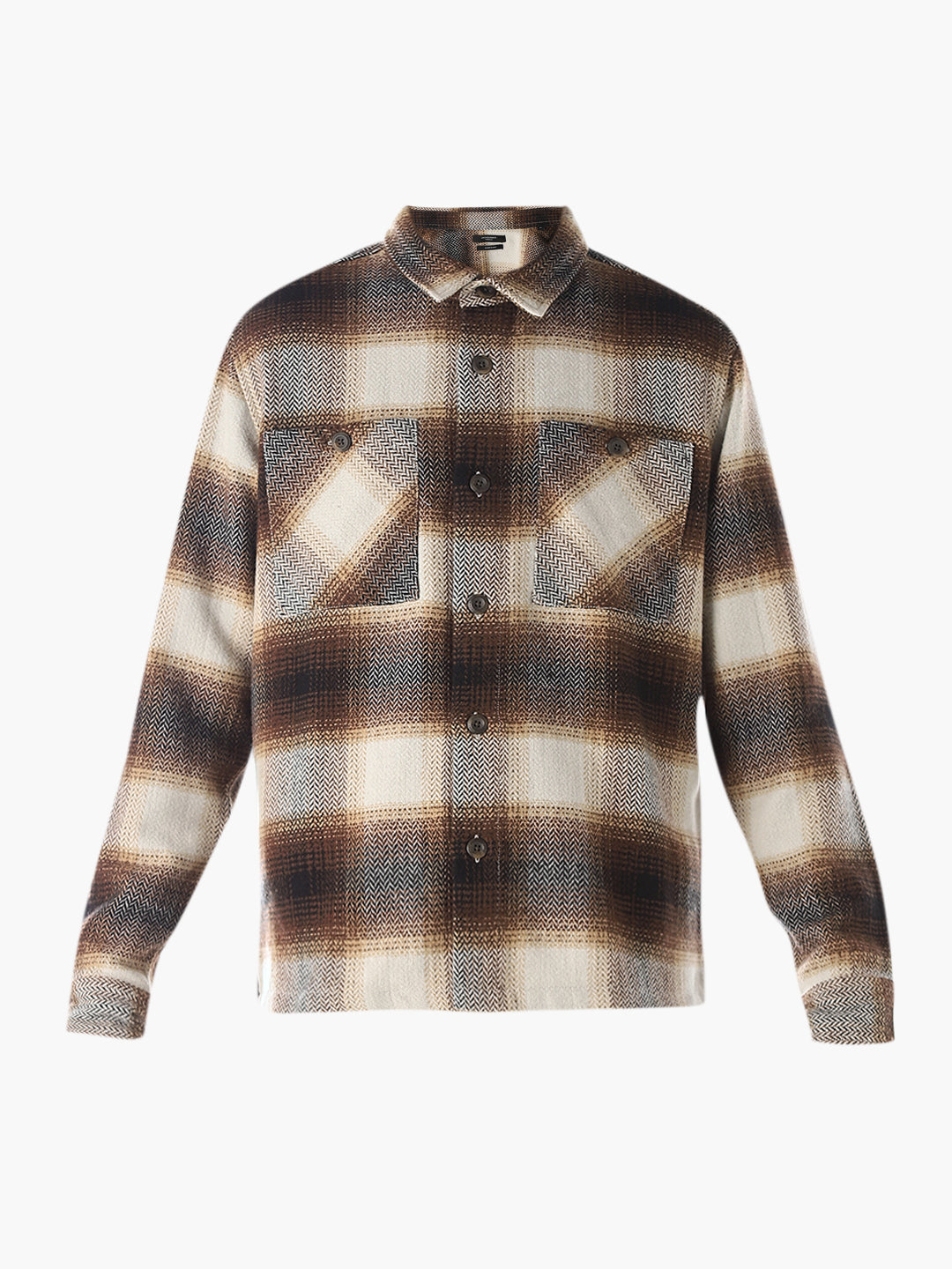 Check Oversized Cotton Shirt