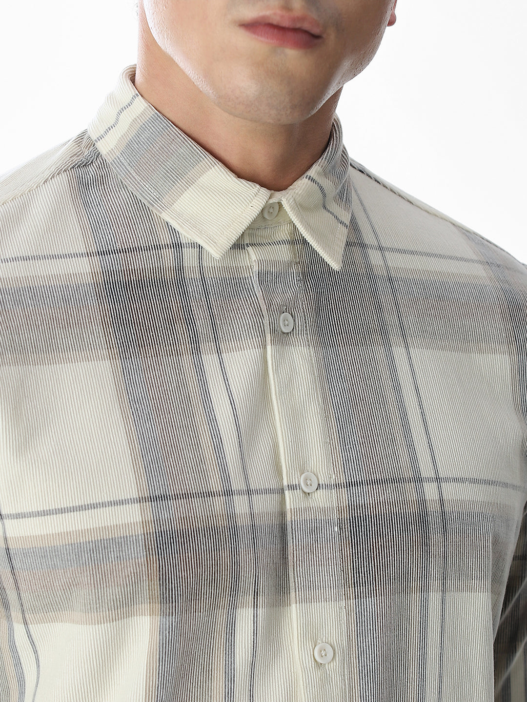 Check Print Cotton Shirt