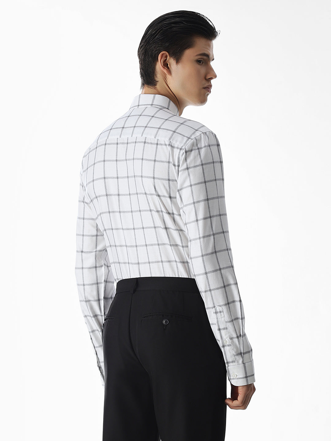 White Check Cotton Shirt