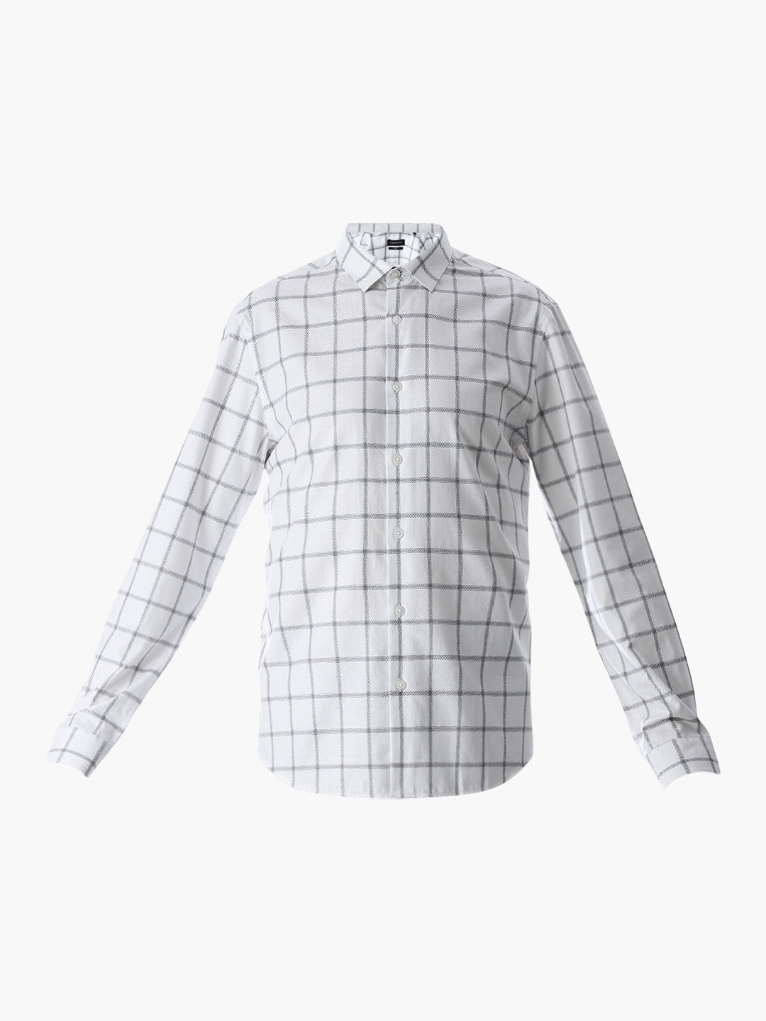 White Check Cotton Shirt
