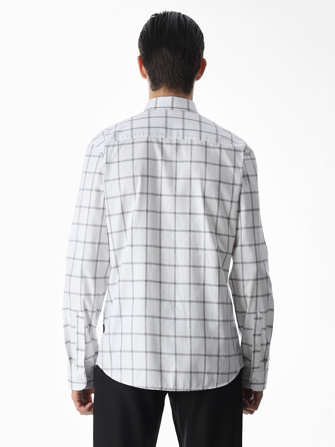 White Check Cotton Shirt