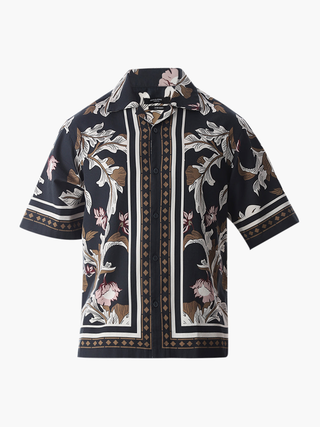 Printed Oversized Short Sleeves Shirt