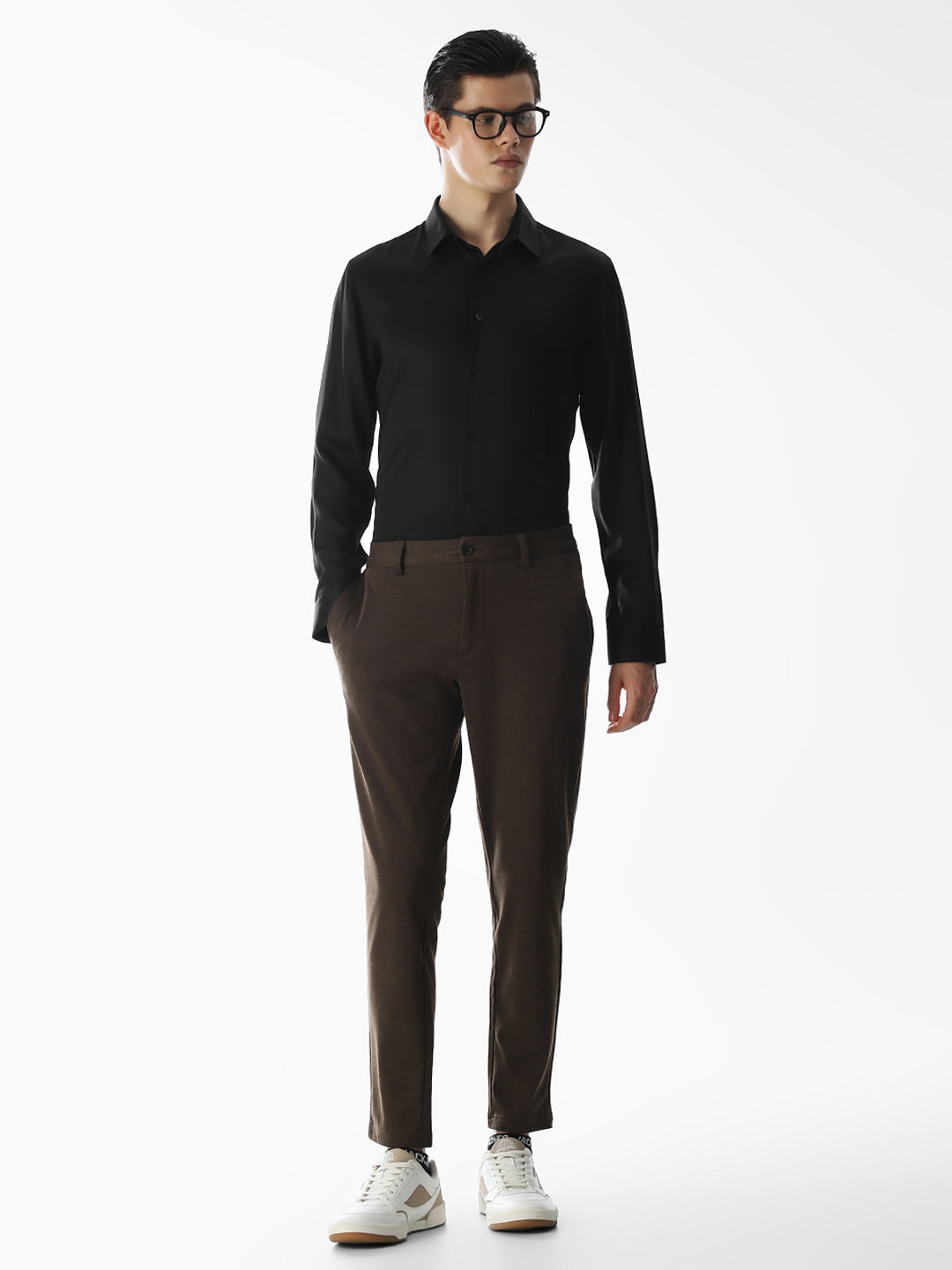 Black Tencel Slim Fit Formal Shirt