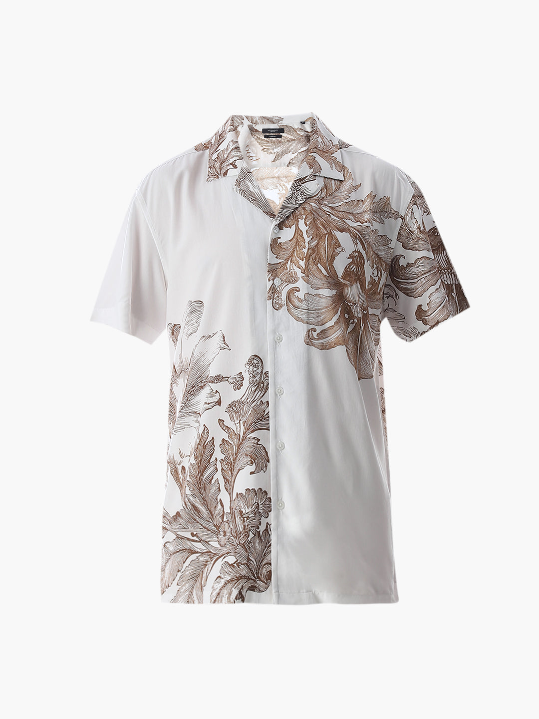 White Floral Comfort Fit Shirt