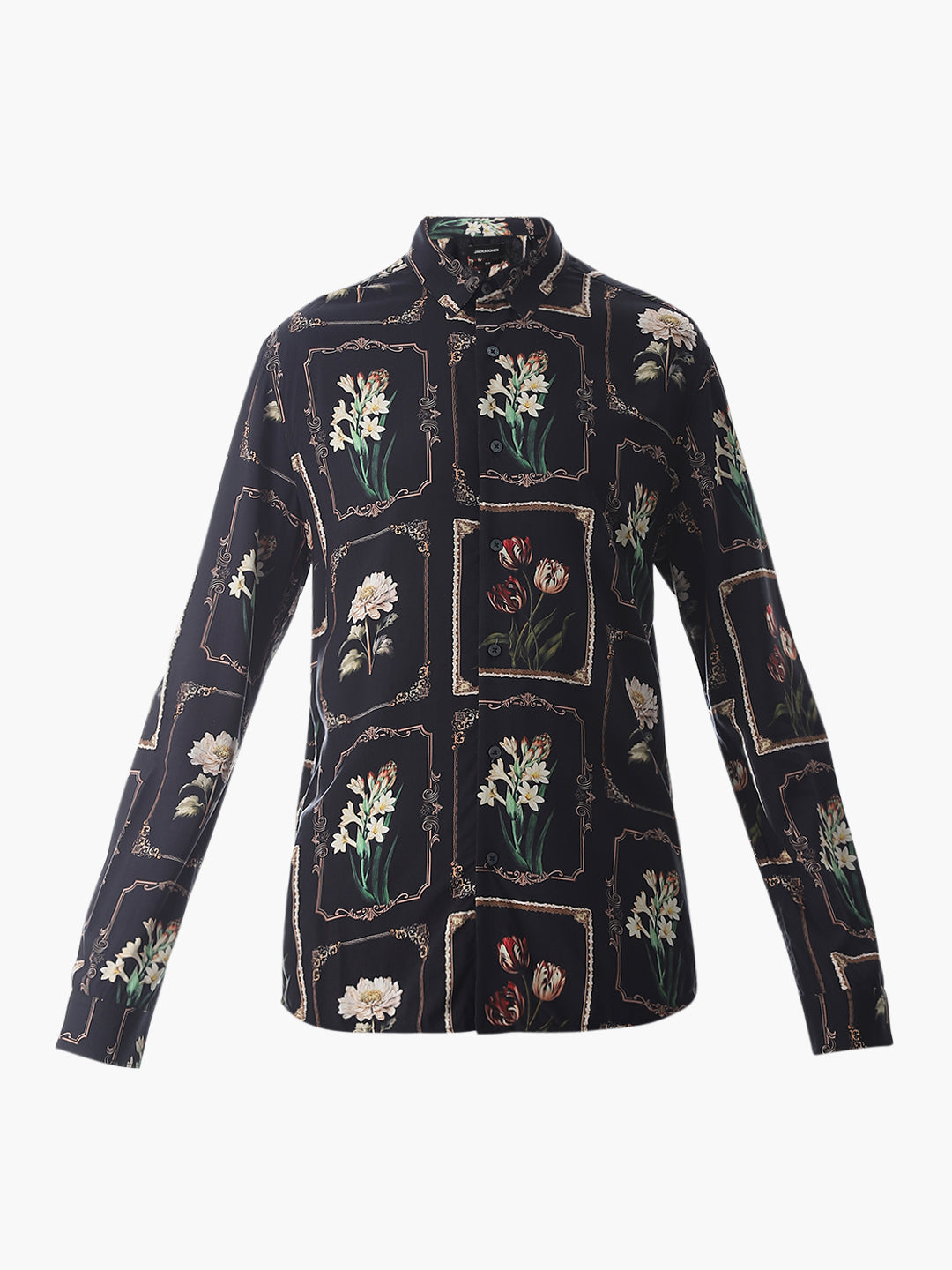 Black Printed Viscose Shirt