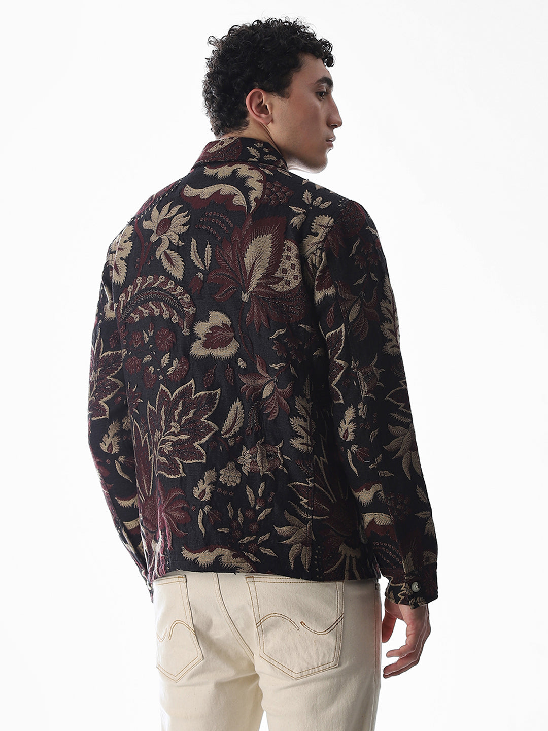 Multi-Colour Jacquard Printed Overshirt